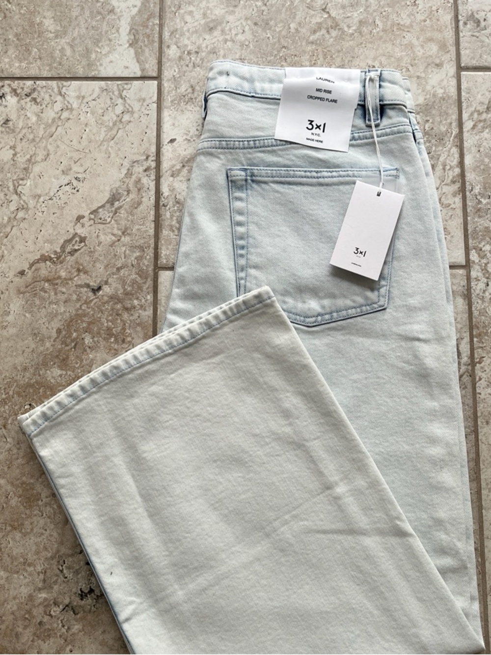 3x1 Premium Wide-Leg High-Rise Jeans Women’s 30 - Ice Blue - NWT